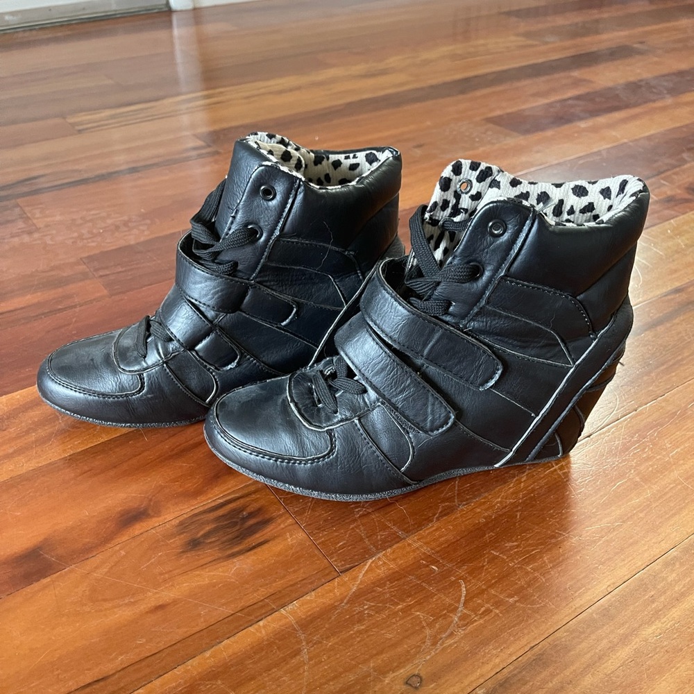 COPY - Black Sneaker Wedges